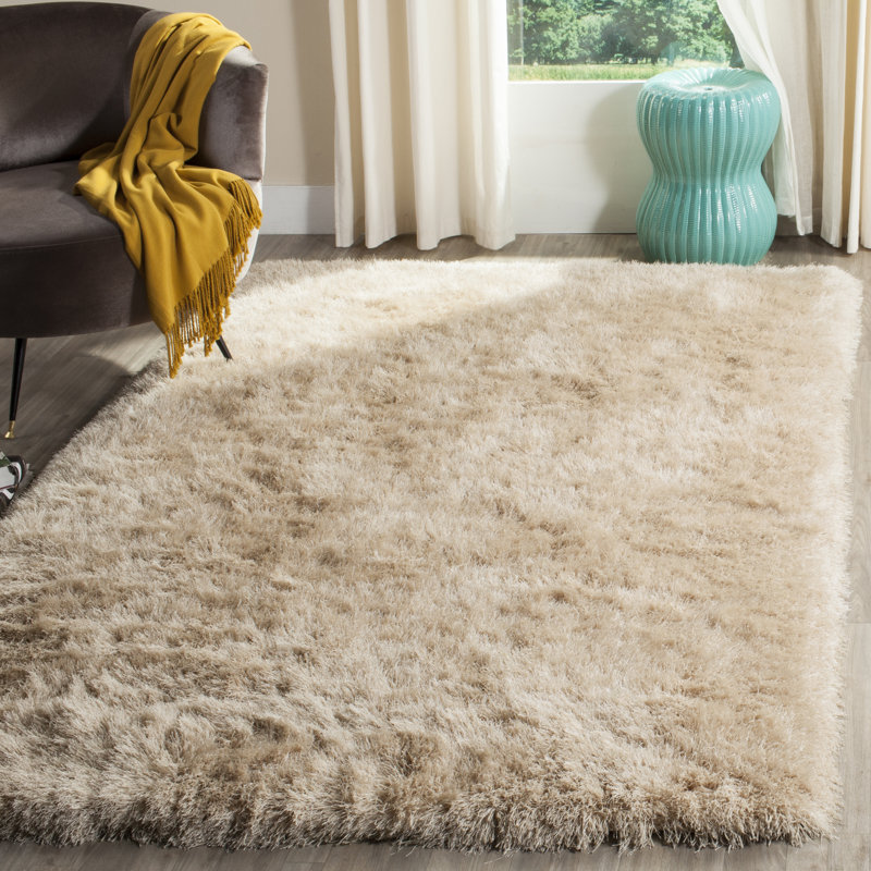 Ebern Designs Etelvina Handmade Tufted Champagne Rug & Reviews Wayfair